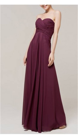 Dark Purple Fancy Chiffon Bridesmaid Prom Dress KSP060