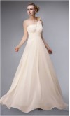 long Shoulder A-line Chiffon Bridesmaid Dress KSP091