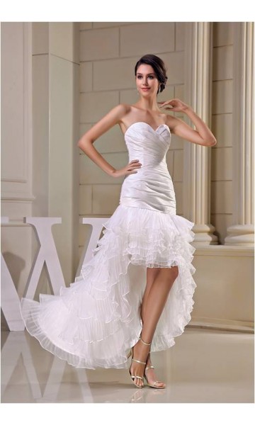 High Low Sweetheart Special Design Prom Dress KSP224