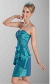 Teal Peplum Sweetheart Cocktail Party Dresses KSP194