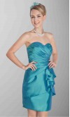 Teal Peplum Sweetheart Cocktail Party Dresses KSP194