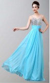 Teal Rhinestone empire Long Lace Prom Dresses UK KSP340