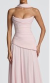 Strapless Long Blush Pink Drop Waist Prom Dress Corset UK KSP679