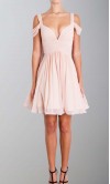 Pink Off the Shoulder Short Tank Prom Dresses KSP404