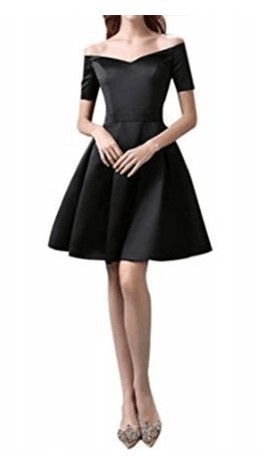 Vintage Off Shoulder LBD with Short Sleeves KSP428