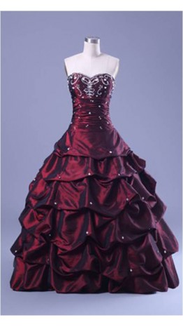 Vintage Layered design strapless long Prom dress KSP105