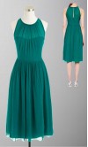 Peacock Sleek Illusion Neckline Bridesmaid Dresses KSP178