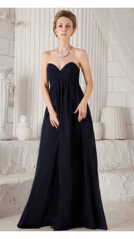 Dark Blue Sweetheart Empire Long Bridesmaid Dresses KSP360