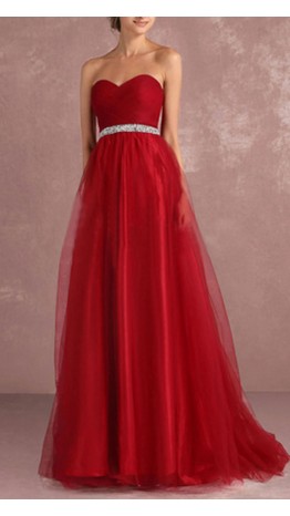 Red Prom Dresses Long for Girls with Lace Up Back KSP526