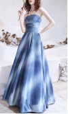 Blue Gradient Lotus Prom Ball Gown Lace Up Back KSP612