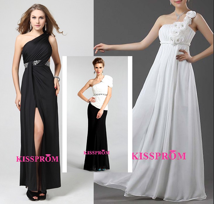 black and white formal dresses