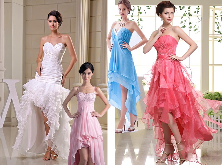 Kinds of high-low prom dresses