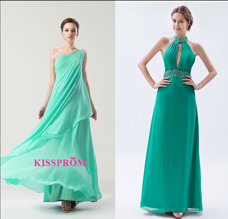 long mint prom dresses