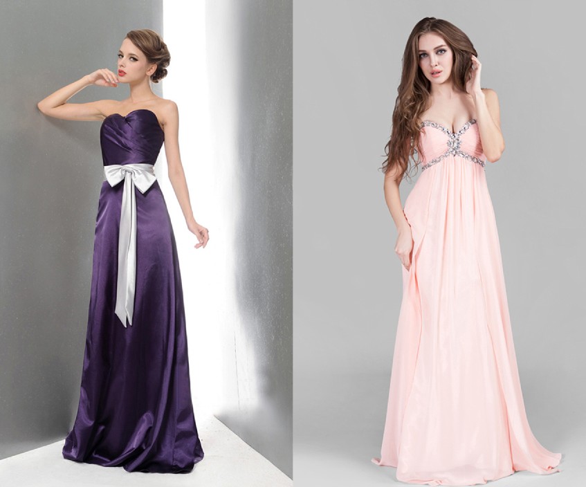 full chest long prom dresses