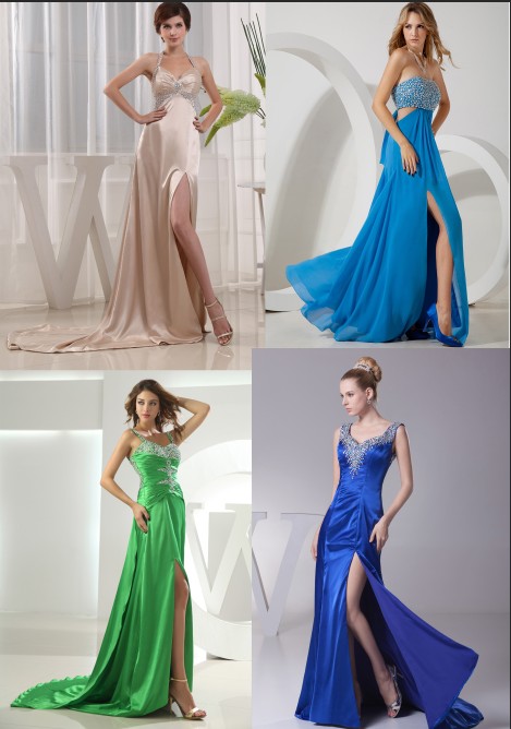 high slit dresses for school prom party