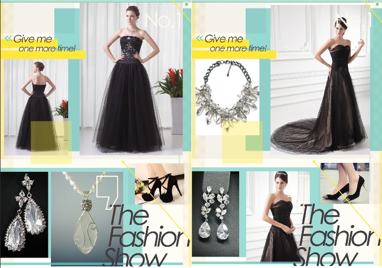 long black gown and accessories