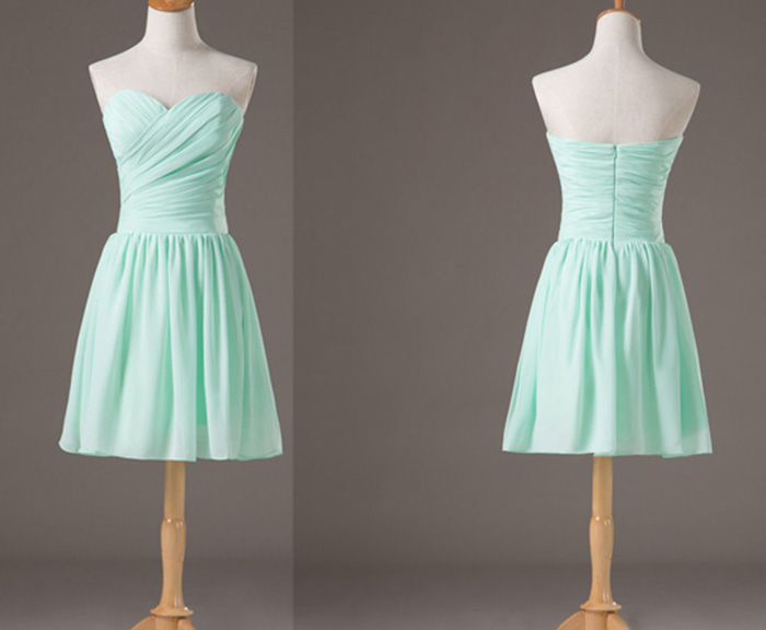 short mint bridesmaid dresses