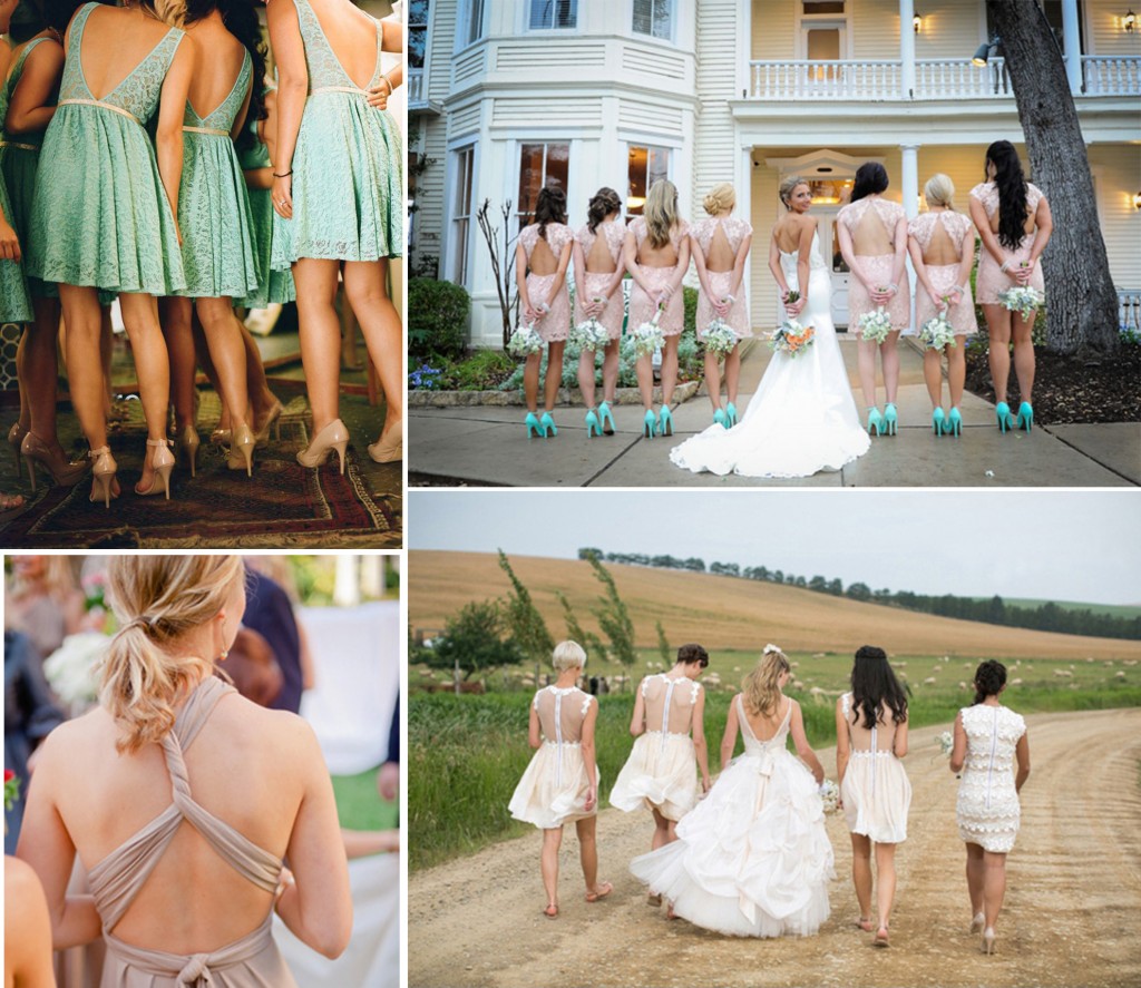 special back of bridesmaid dress