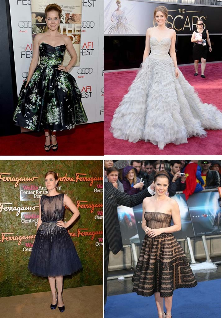 Amy Adams in princess style dresses