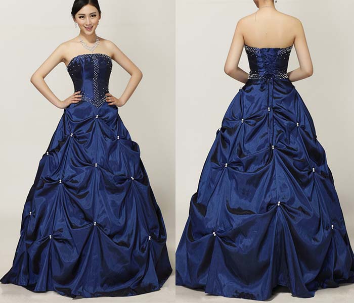 blue princess plus size prom dresses