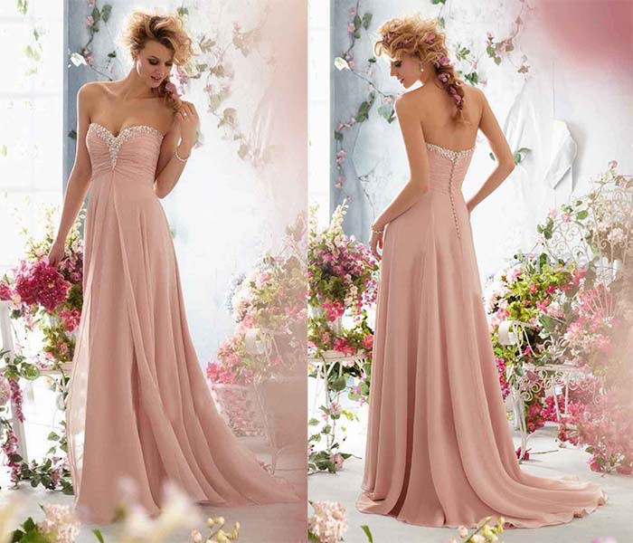 pastel pink empire plus size prom dress for curve girls