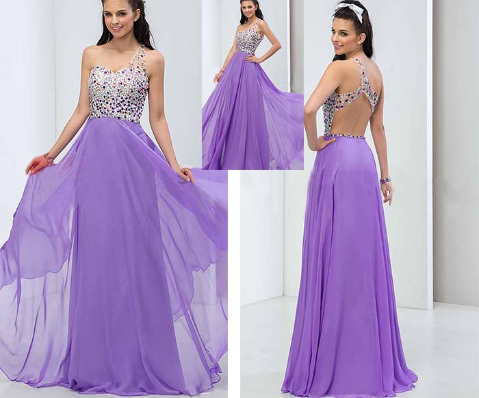 exquisite jeweled lace one shoulder long purple prom dresses 2016 ksp393
