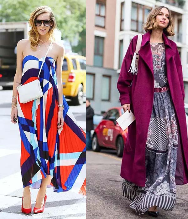 geometry print dresses