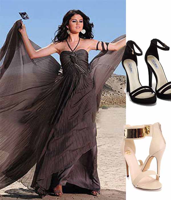 shoes colors option for coffee prom dresses
