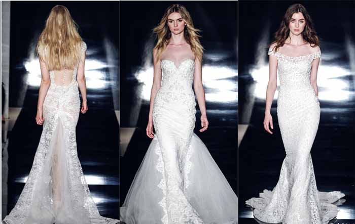 pearled lace wedding dresses 2017