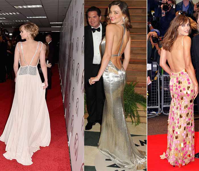 open back celebrity dresses