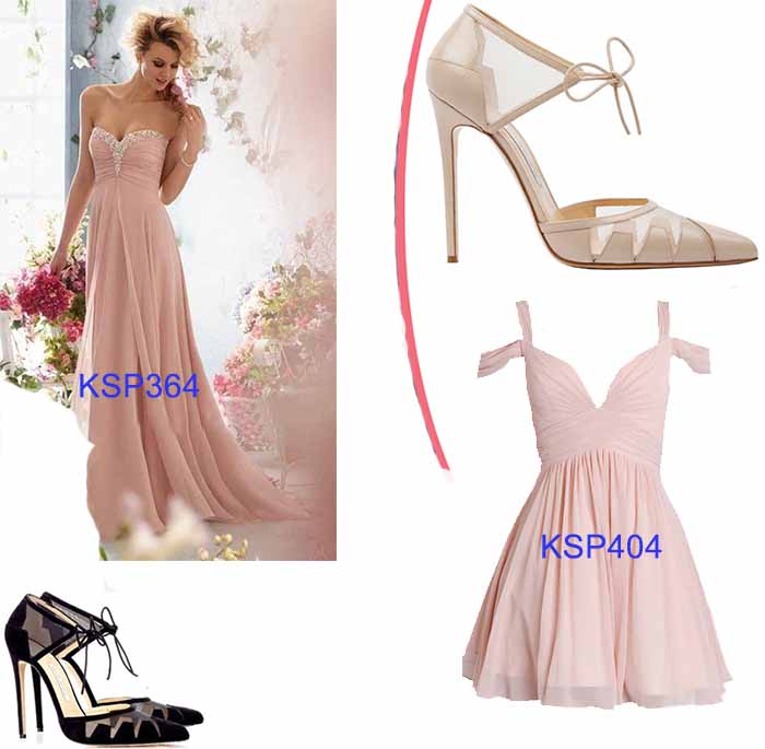 V-neck pumps with high waist prom dresses