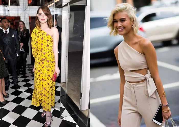 asymmetric neckline one shoulder off