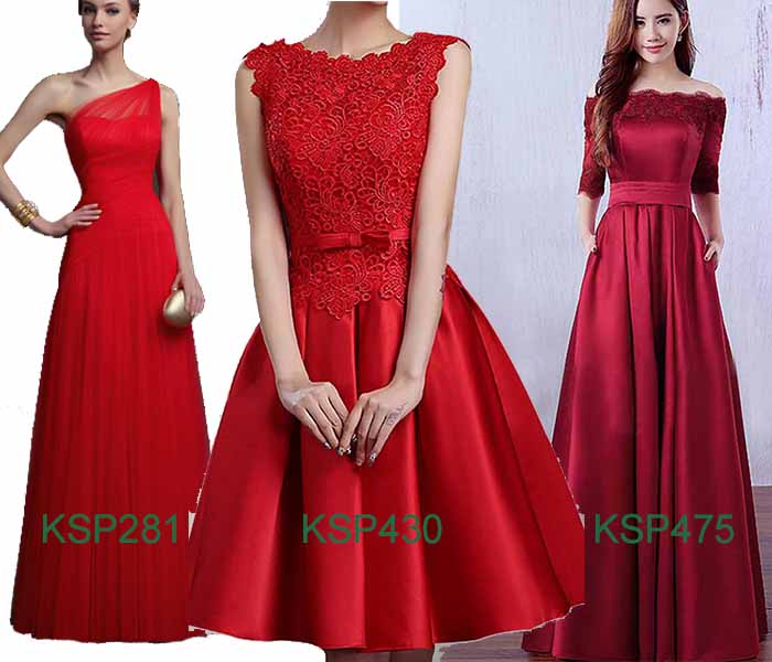 eye-catching red bridesmaid dresses
