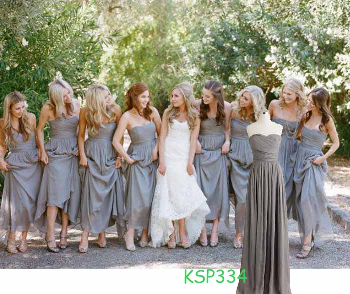 strapless long bridesmaid dresses