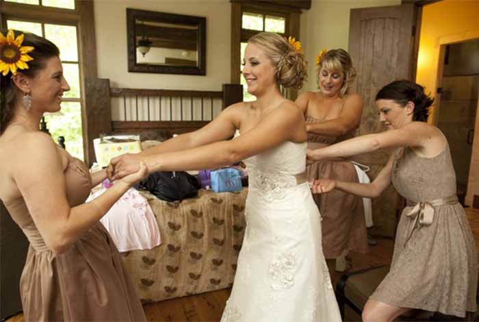 bridesmaids as maid