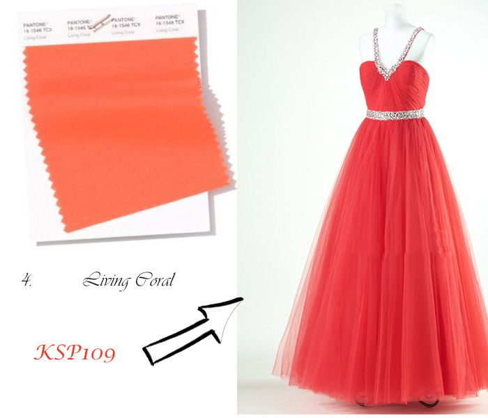 living coral color prom dresses 2019