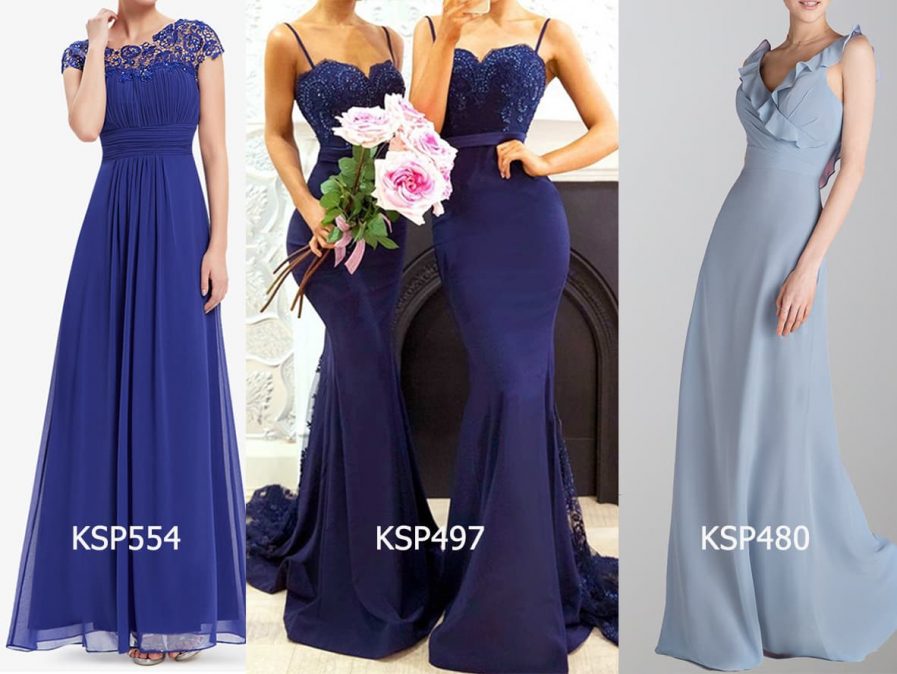 best blue bridesmaid dresses 2025