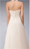 Champagne Strapless Empire Line Long Bridesmaid Dress KSP092