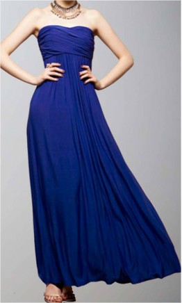 Unique Design Floor-Length Chiffon Maternity Bridesmaid Dress KSP099