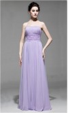 Purple Strapless A-line Long Chiffon Bridesmaid Dress KSP150