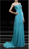 Amazing Blue Beaded One Shoulder Prom Dress KSP132