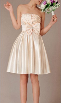 Unique Designed Bowknot Umbellate Dress For Family Party KSP024