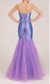 Purple Elegant Beaded Mermaid Lace-up Back Evening Dress KSP025