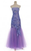 Purple Elegant Beaded Mermaid Lace-up Back Evening Dress KSP025