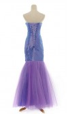 Purple Elegant Beaded Mermaid Lace-up Back Evening Dress KSP025