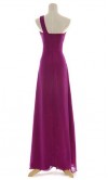 Plum Sequined One Shoulder A-line Evening Dress KSP027