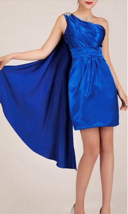 Cobalt One Shoulder Sheath New Year Eve Dress KSP034