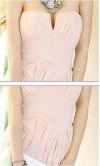 Strapless V-neck Strapless Short Prom Dress KSP040