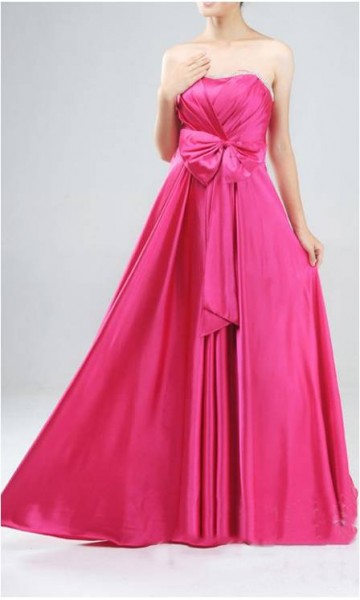 Cheap Pink Strapless Prom Dress Online For Teens KSP062