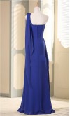 Inexpensive Navy Blue One Shoulder Dress For Bridesmaid Girls KSP071